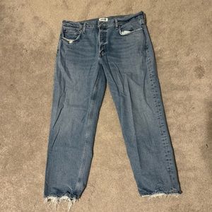 Agolde Mid Rise Straight Leg Jeans